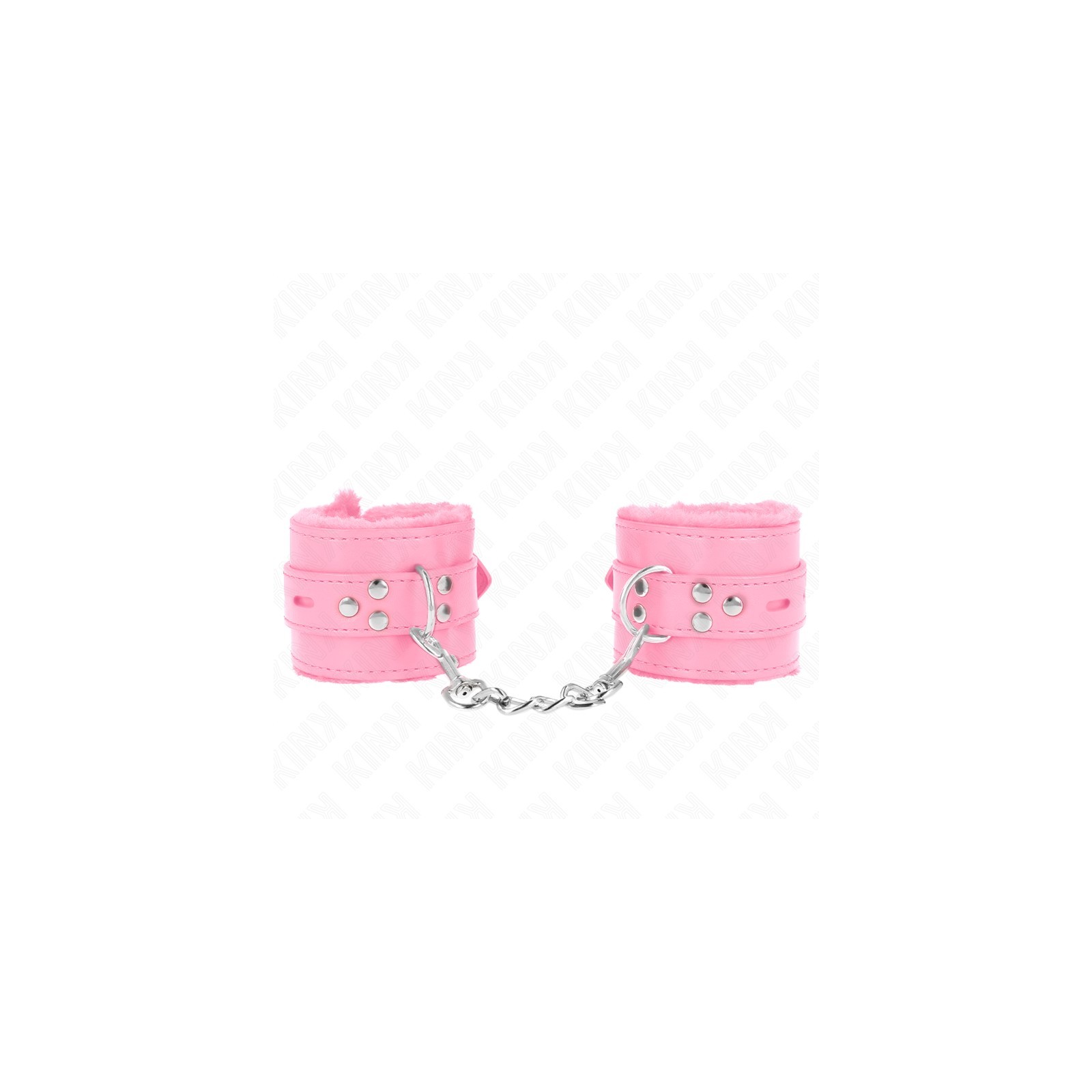 Kink Padded Wrist Cuffs Adjustable Strap Pink