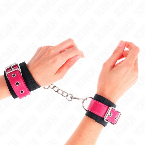 Kink Black Nylon Wrist Cuffs for BDSM Play