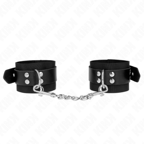 Adjustable Black Nylon Wrist Restraints for BDSM