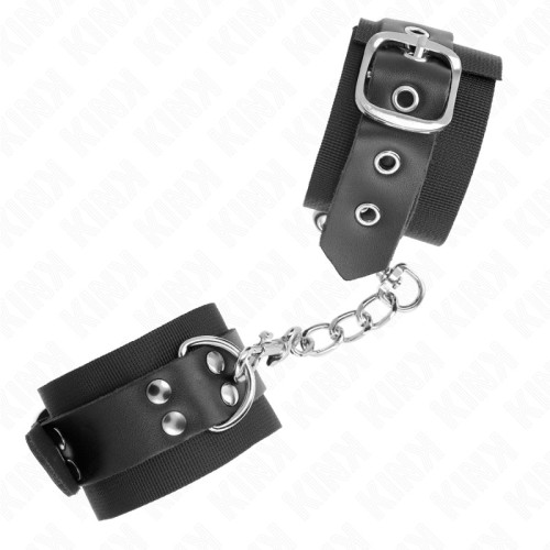 Adjustable Black Nylon Wrist Restraints for BDSM