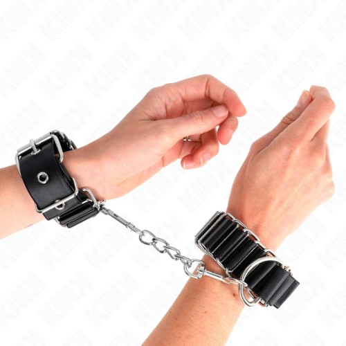 Kink Hinged Adjustable Wrist Cuffs - BDSM Gear