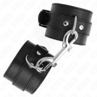 Kink Simple Wristbands with Rivets and Large Buckle Black