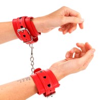 Kink Adjustable Red Wrist Cuffs - BDSM Control