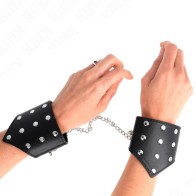 Kink Pointed Style Black Wrist Restraints