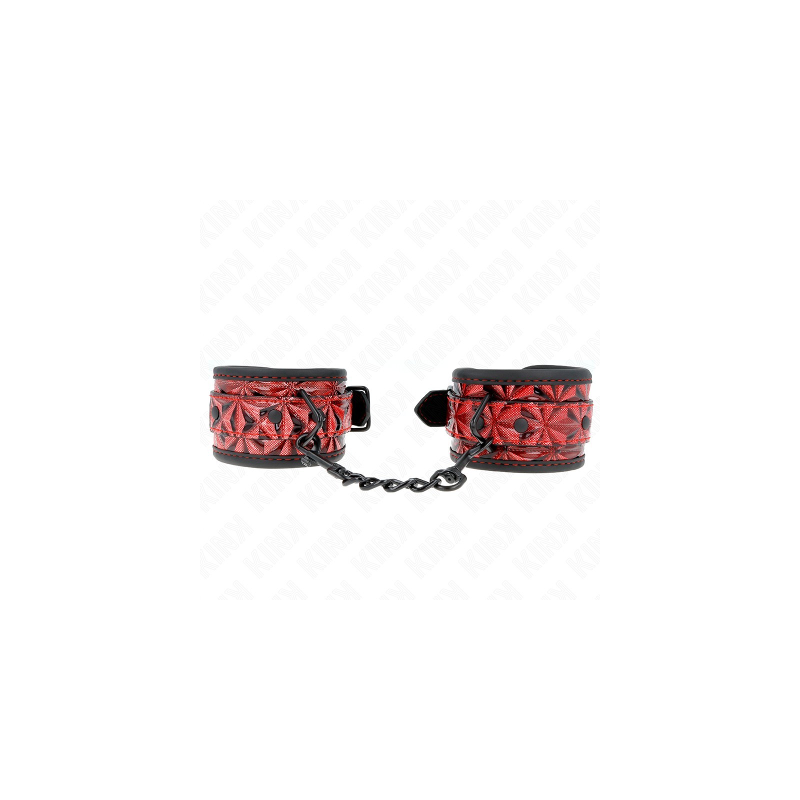 Kink Muñequeras Ajustables Patrón Diamantes Rojo Oscuro