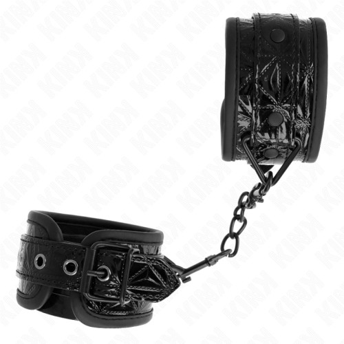 Kink Adjustable Diamond Pattern Wrist Restraints for BDSM Fun