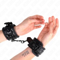 Kink Adjustable Diamond Pattern Wrist Restraints for BDSM Fun