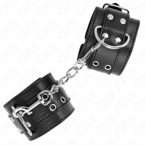 Kink Adjustable Double-Line Studded Wristbands Black