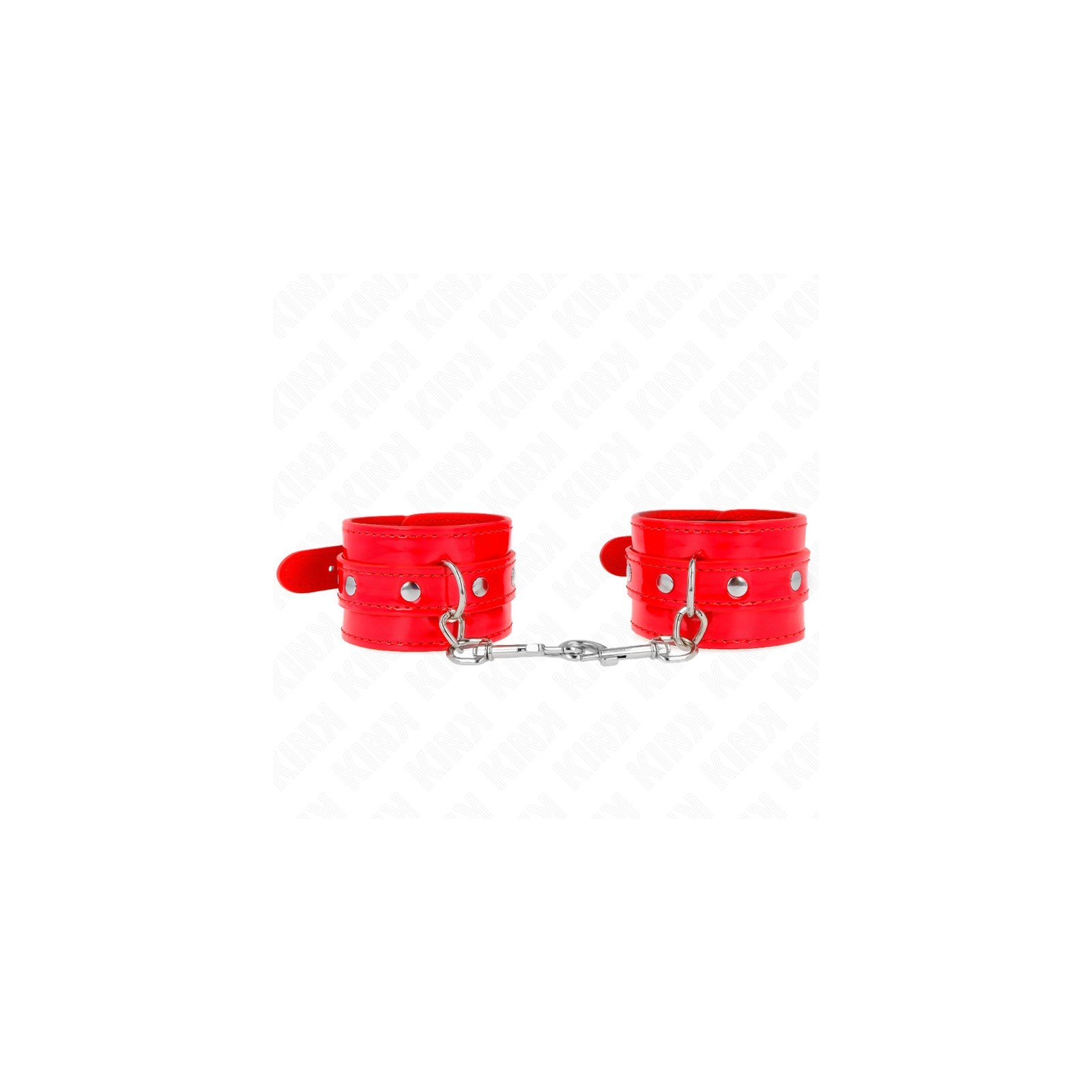 Kink Adjustable Red Spiked Cuffs - BDSM Gear