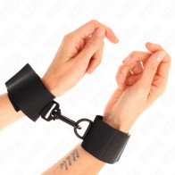 Kink Nylon Wrist Cuffs Black for BDSM Control