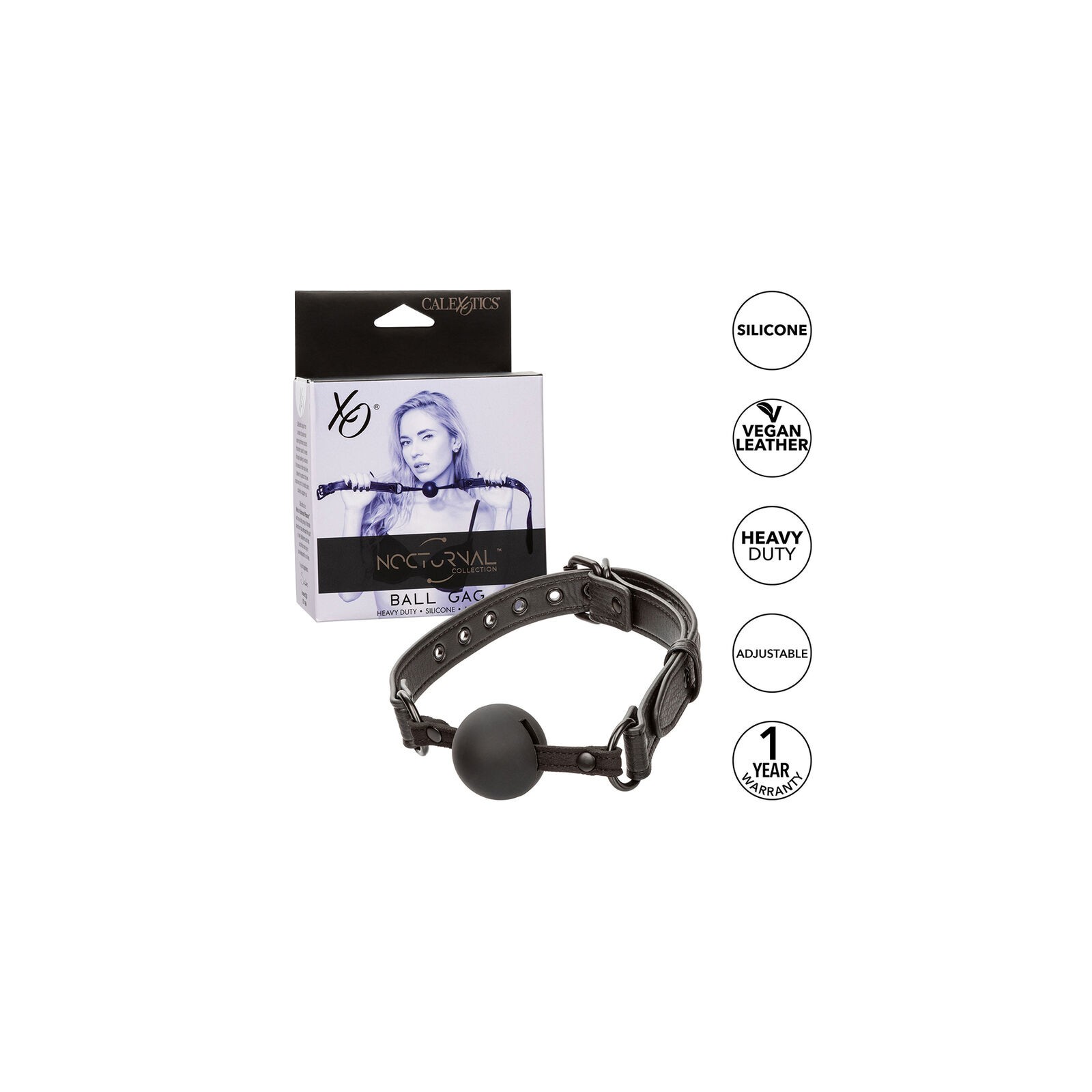 Nocturnal Silicone Ball Gag for Sensory Exploration