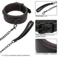 Collar y Correa de Cuero Ajustable para BDSM