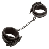 Nocturnal Adjustable Leather Handcuffs Black