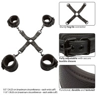 Nocturnal Adjustable Hog Tie Connector in Black Leather