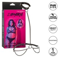 Euphoria Plus Size Halter Collar and Leash with Chain - Luxury Bondage