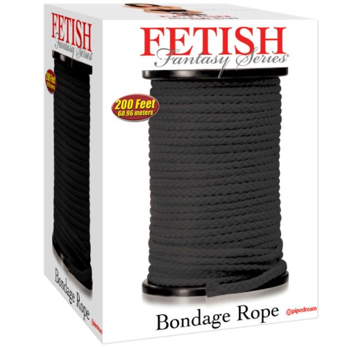 Bondage Series Silk Rope 60.96 Meters Black - Explore New Boundaries