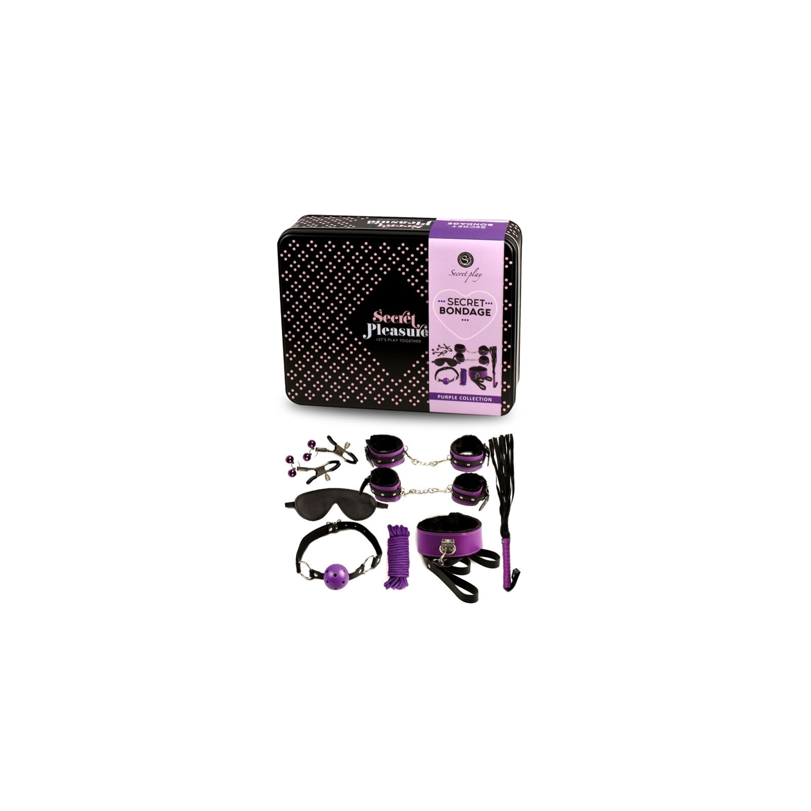 Secretplay BDSM Bondage Set 8pcs Purple/Black