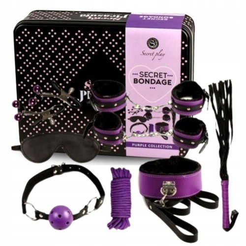 Secretplay BDSM Bondage Set 8pcs Purple/Black