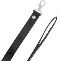 Darkness Leather Posture Collar with Chain - BDSM Essential