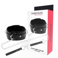 Darkness Comfortable Posture Collar with Chain Leather