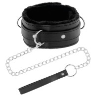 Darkness Collar Confortable De Postura Con Cadena Leather