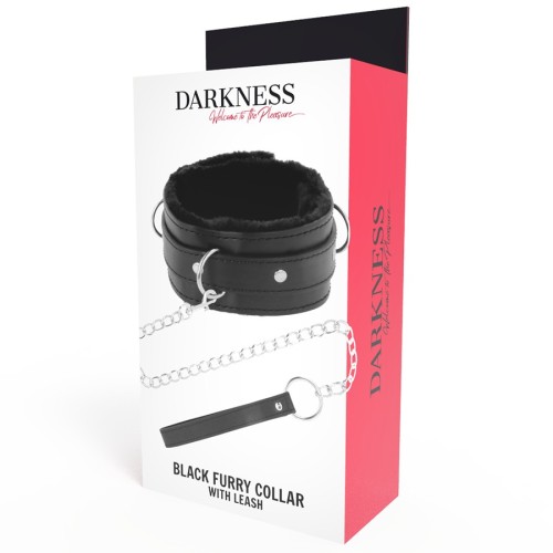 Darkness Comfortable Posture Collar with Chain Leather