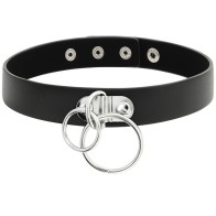 Coquette Chic Desire Vegan Double Ring Choker