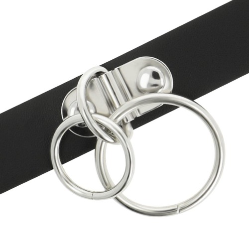 Coquette Chic Desire Vegan Double Ring Choker