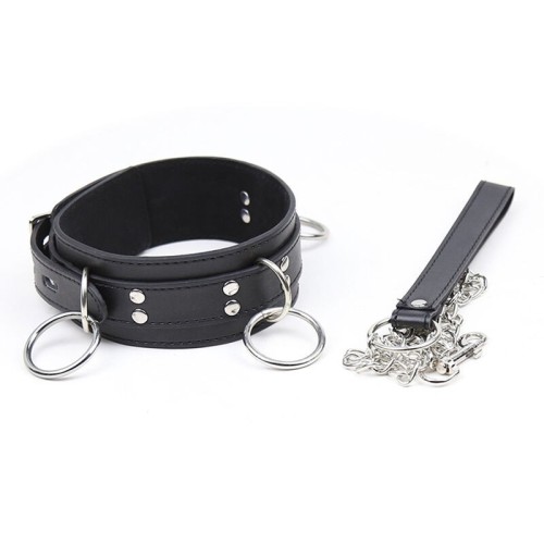 Submissive Collar with 3 Rings