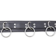 Submissive Collar with 3 Rings