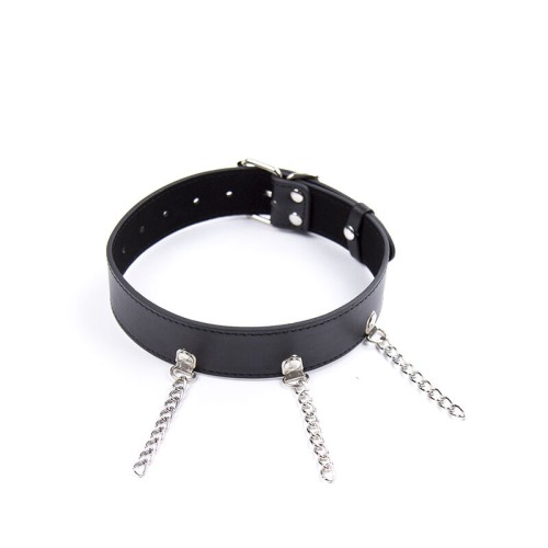 Fetish Collar with Rings for BDSM Play