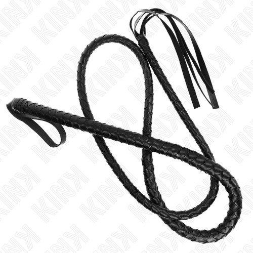 Kink Black Wide Tail Whip for Thrilling BDSM Play