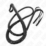 Kink Black Wide Tail Whip for Thrilling BDSM Play