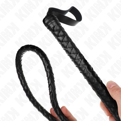 Kink Black Wide Tail Whip for Thrilling BDSM Play