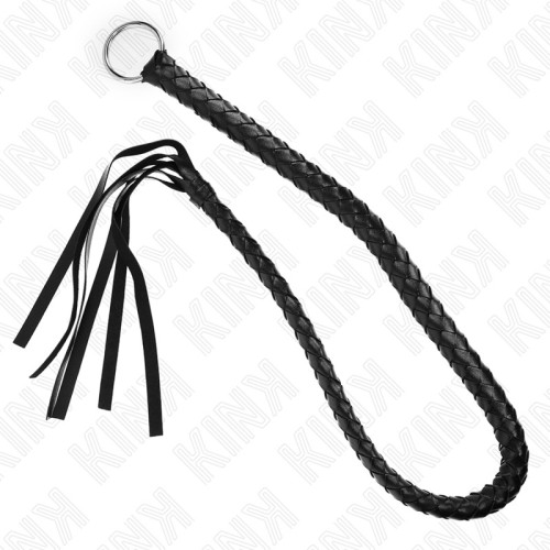 Látigo De Serpiente Kink Con Anillo De Mano Negro 65 cm - Placer BDSM