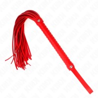 Kink Textured Handle Red Whip - BDSM Toy