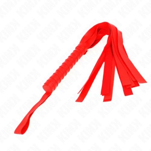 Kink Wide Tail Whip Red - BDSM Accessory