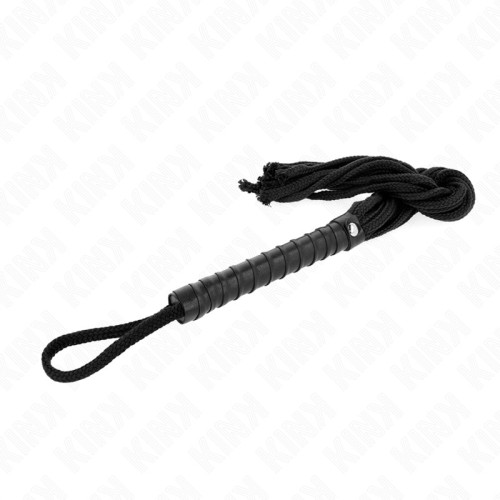 Kink Black Rope Whip - Enhance Your Fantasy