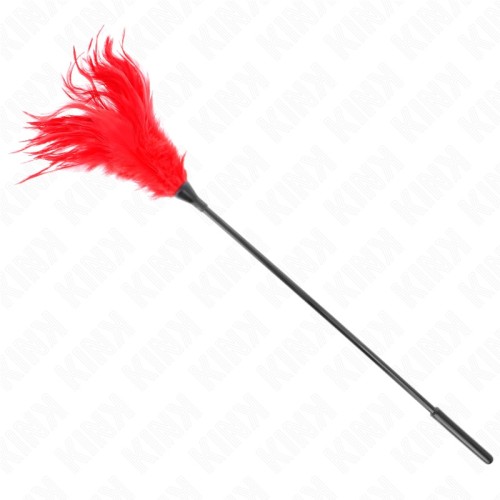 Kink Multi-Feather Tickler Red 45 cm for Sensual Play