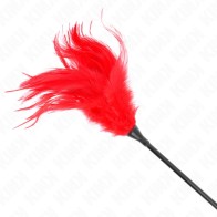 Kink Multi-Feather Tickler Red 45 cm for Sensual Play