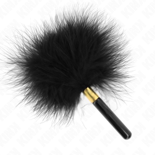 Kink Feather Tickler Metal Gold Black 18cm