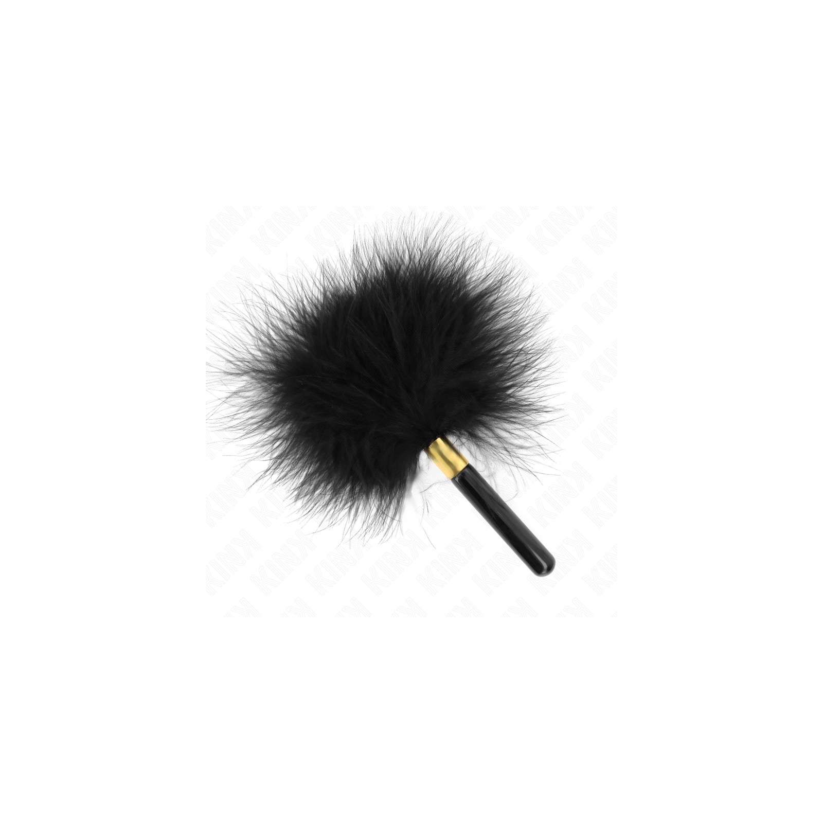 Kink Feather Tickler Metal Gold Black 18cm