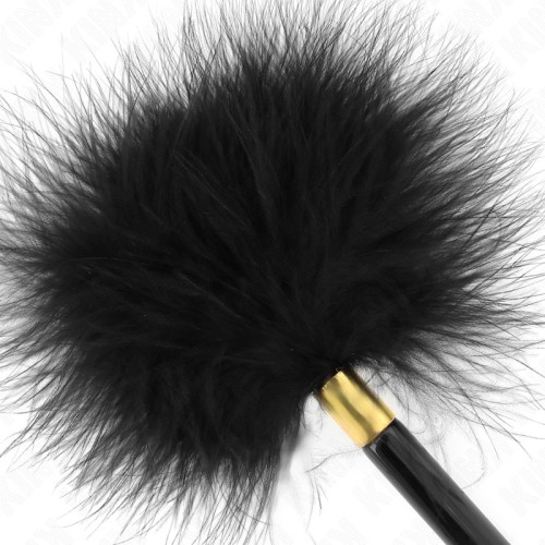 Kink Feather Tickler Metal Gold Black 18cm