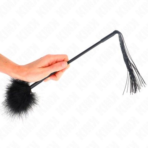 Kink - Látigo De Silicona Con Plumas Para Cosquillas 47 Cm