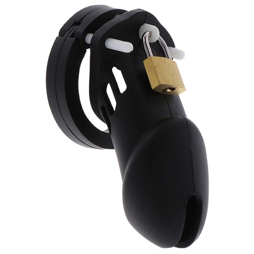 Extreme Silicone Chastity Cage Size L Black