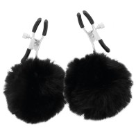 Darkness Nipple Clamps with Pom Poms