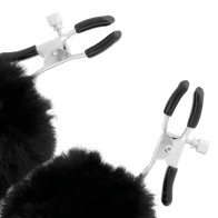 Darkness Nipple Clamps with Pom Poms