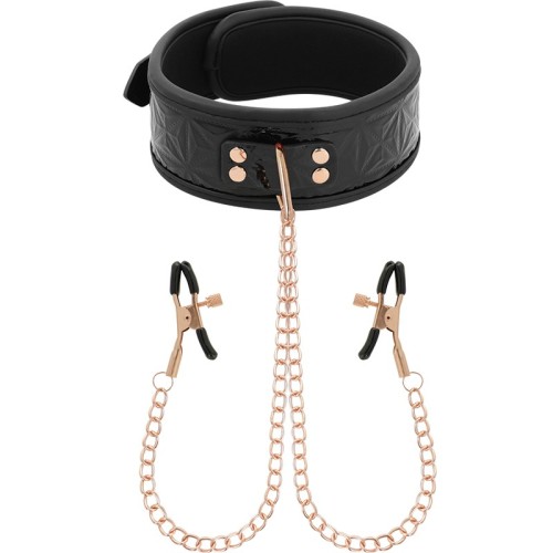 Begme Black Edition Collar and Nipple Clamps Set