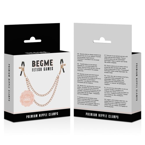 Begme - Black Edition Nipple Clamps with Chain