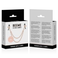 Begme - Black Edition Nipple Clamps with Chain